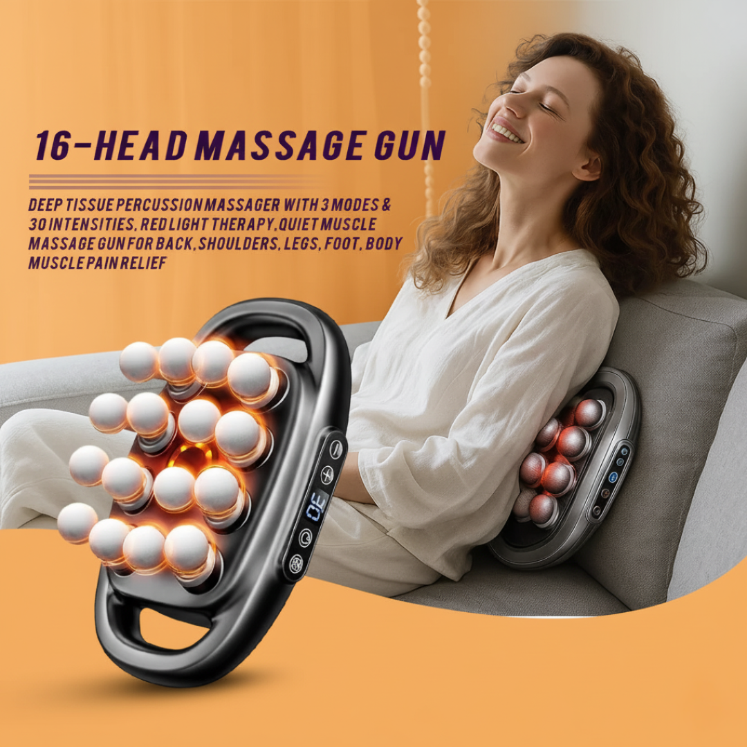 All-in-One Body Massager – 16 Heads for Neck, Shoulder, Back