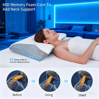Orthopedic Memory Foam Neck Pillow for Sleep and Support